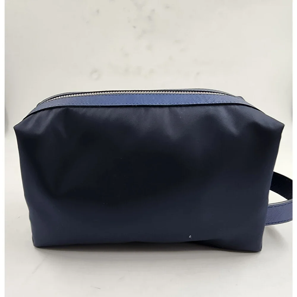 The Men's Store at Bloomingdale's Nylon & Leather Toiletry Bag Navy Zip Top